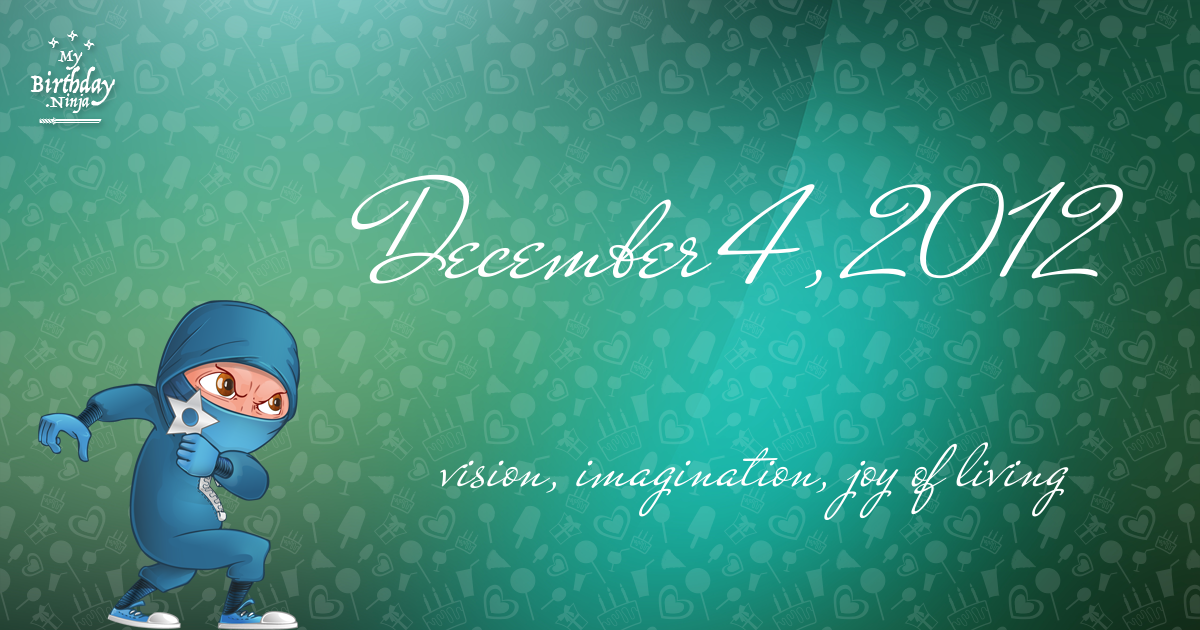 December 4, 2012 Birthday Ninja Poster