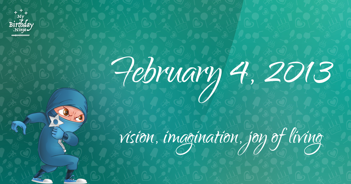 February 4, 2013 Birthday Ninja Poster