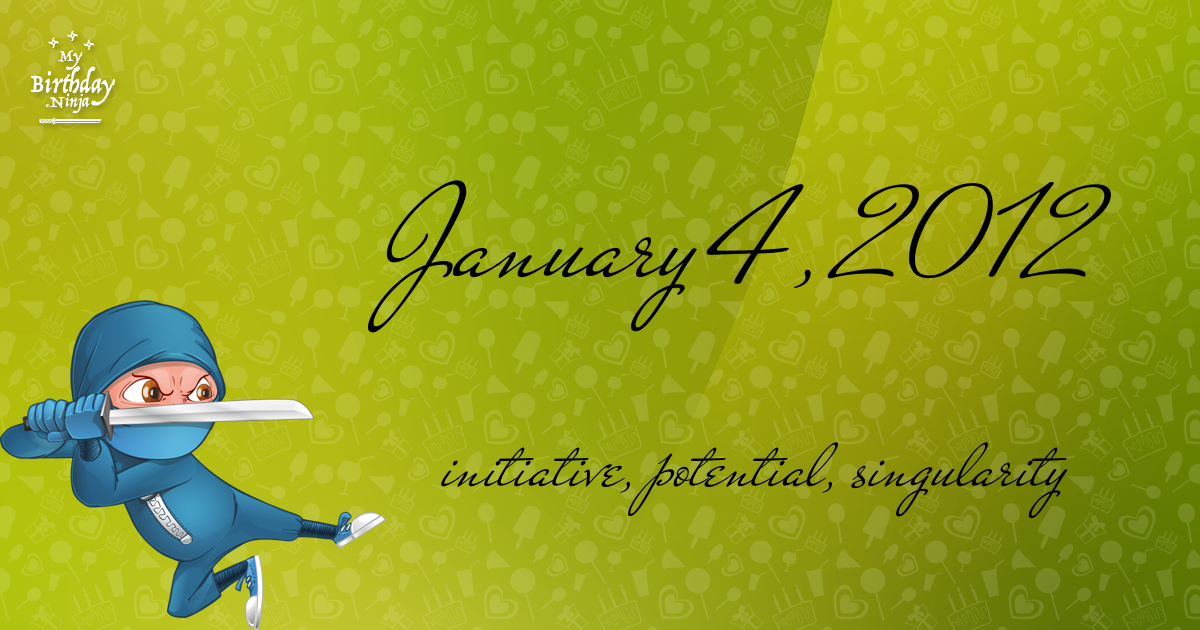 January 4, 2012 Birthday Ninja Poster