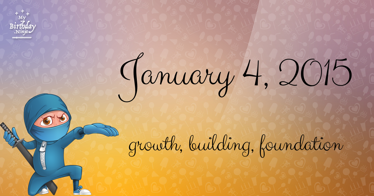 January 4, 2015 Birthday Ninja Poster