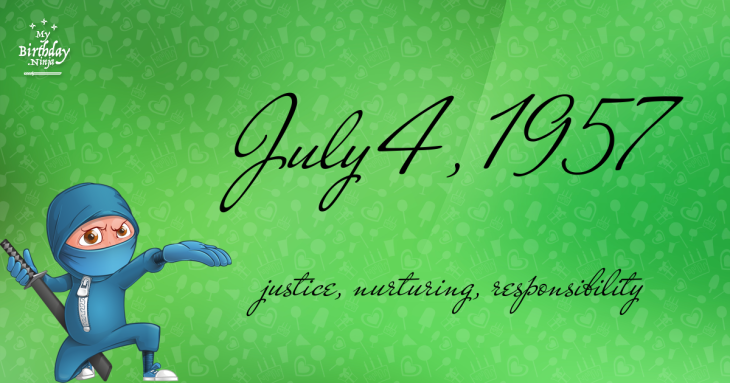 July 4, 1957 Birthday Ninja
