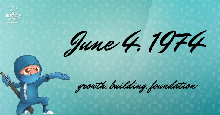 June 4, 1974 Birthday Ninja