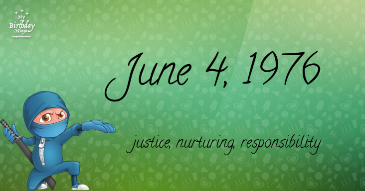 June 4, 1976 Birthday Ninja