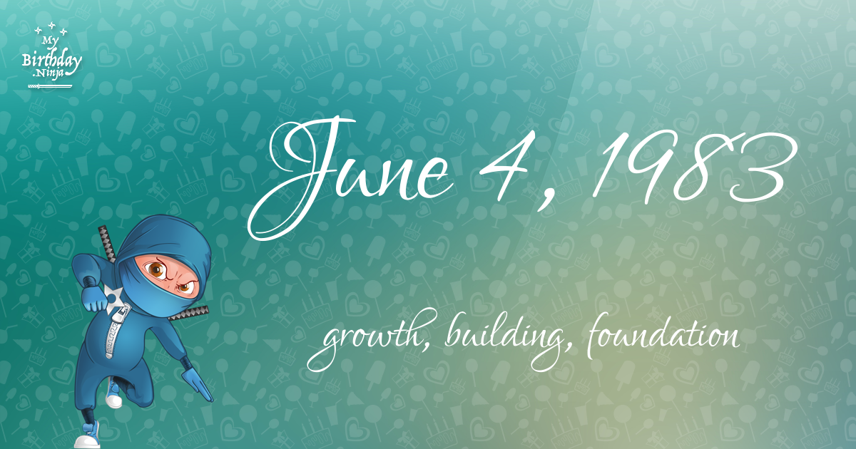 June 4, 1983 Birthday Ninja Poster