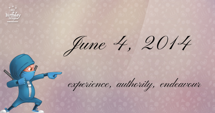 June 4, 2014 Birthday Ninja