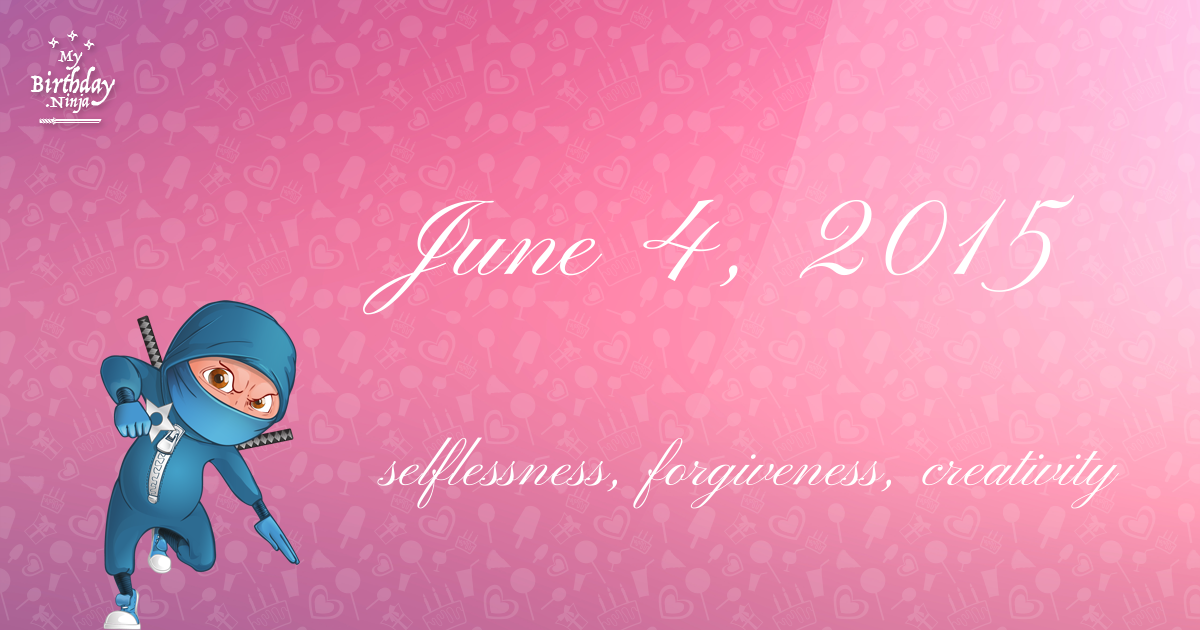 June 4, 2015 Birthday Ninja Poster