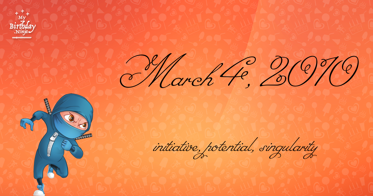 March 4, 2010 Birthday Ninja Poster