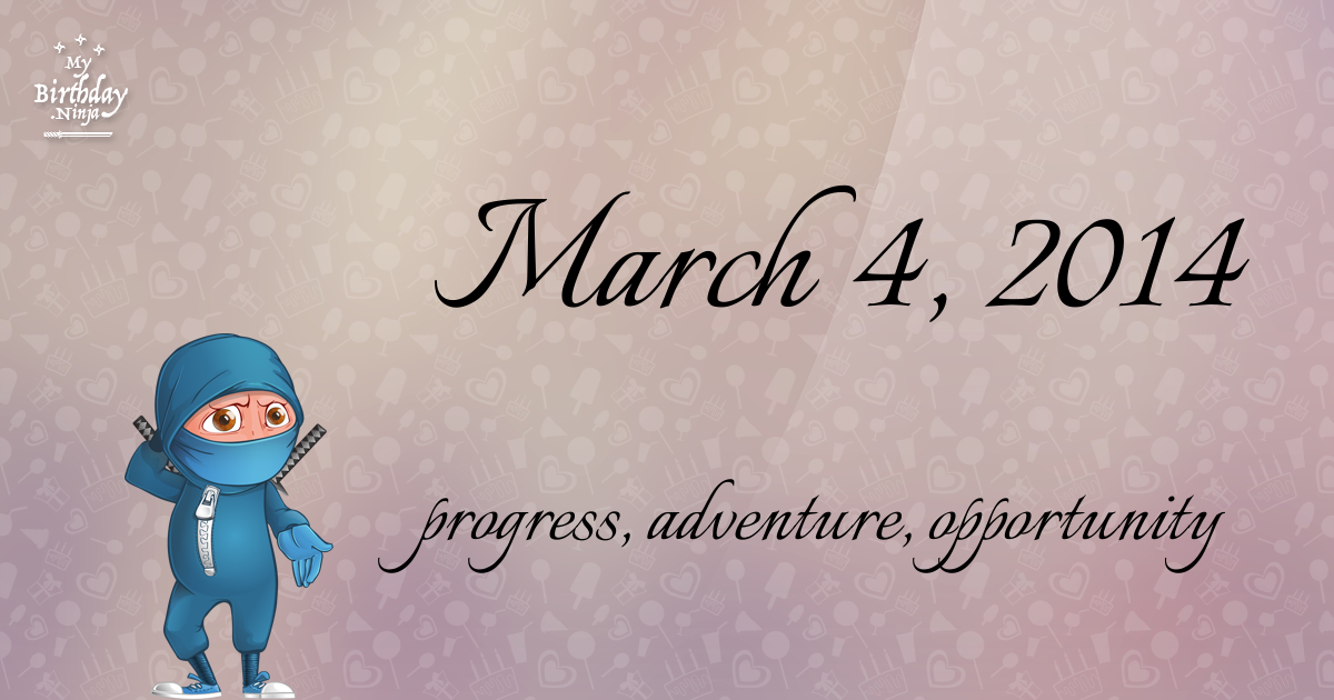 March 4, 2014 Birthday Ninja Poster