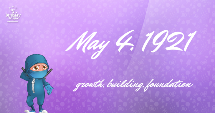 May 4, 1921 Birthday Ninja