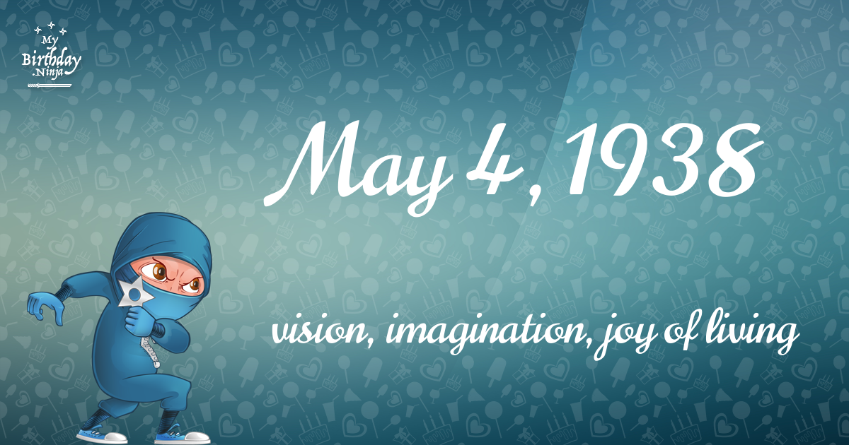 May 4, 1938 Birthday Ninja Poster