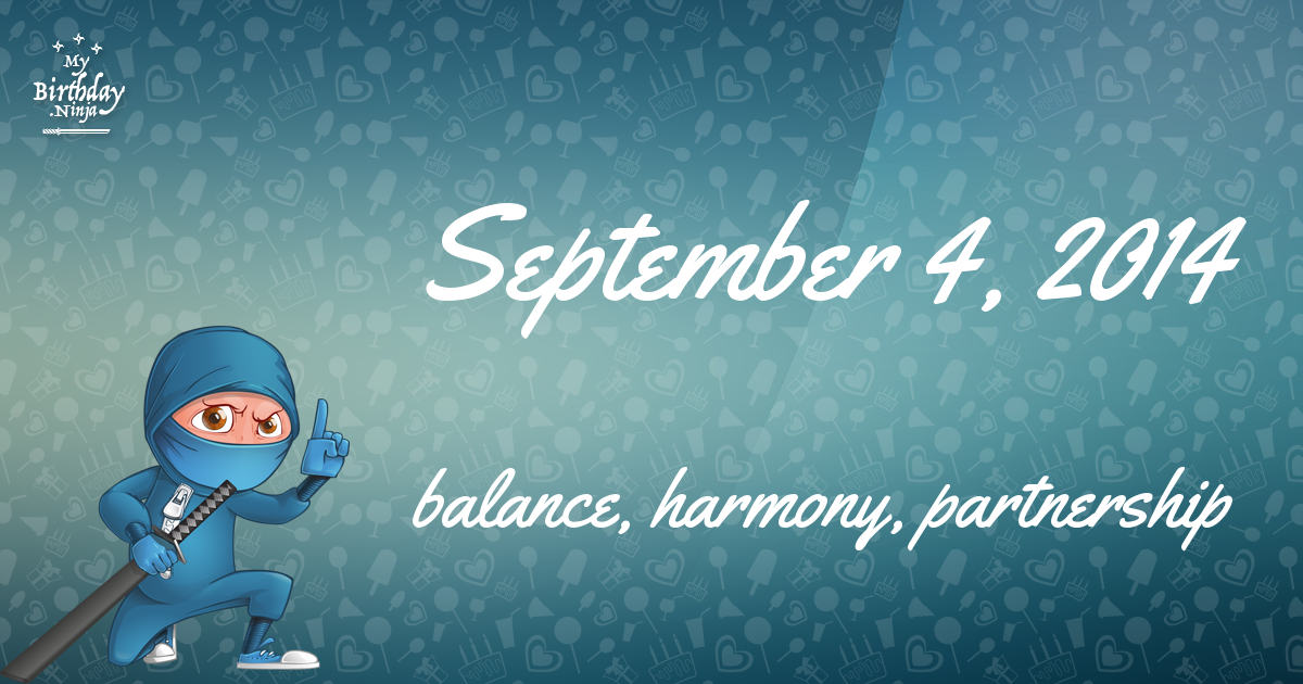 September 4, 2014 Birthday Ninja Poster