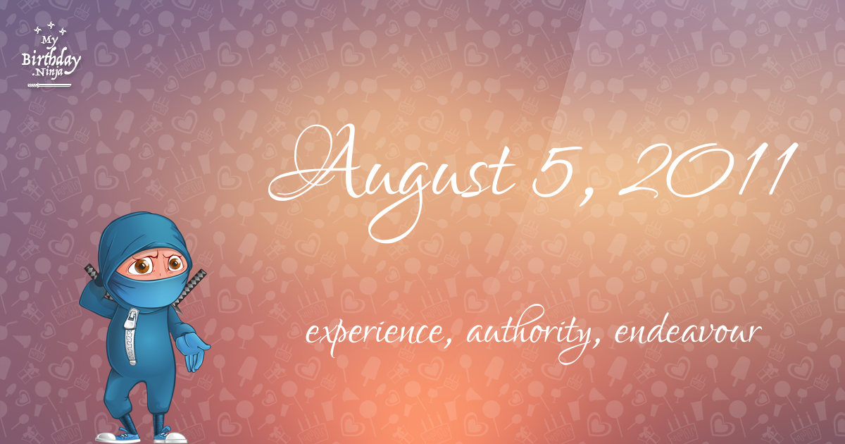 August 5, 2011 Birthday Ninja Poster