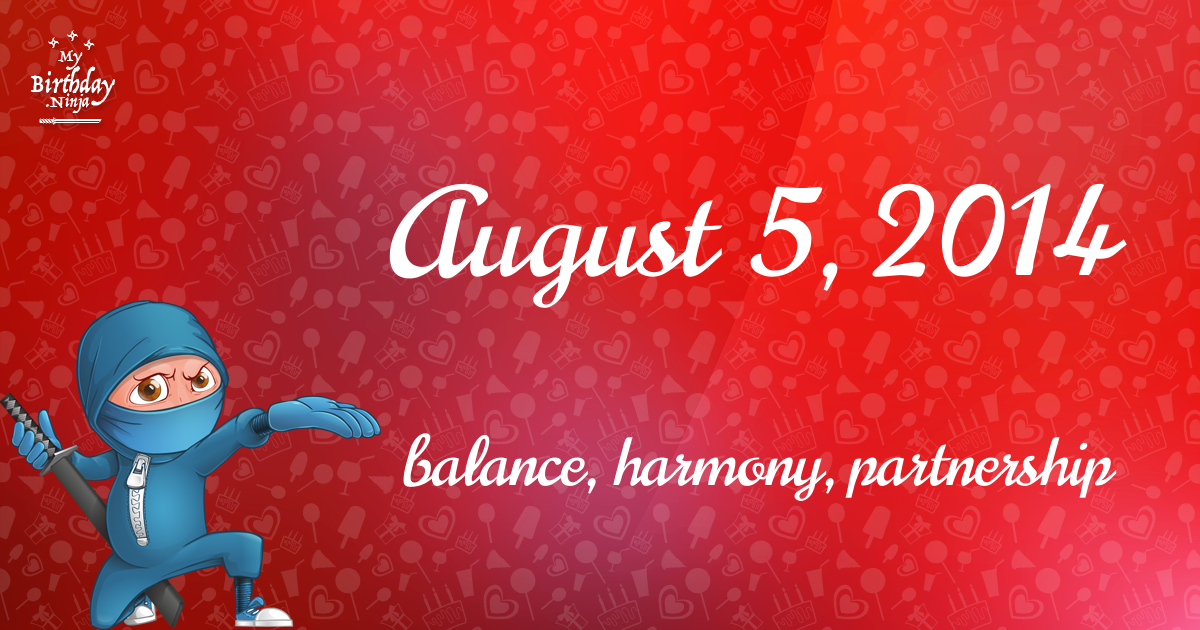 August 5, 2014 Birthday Ninja Poster