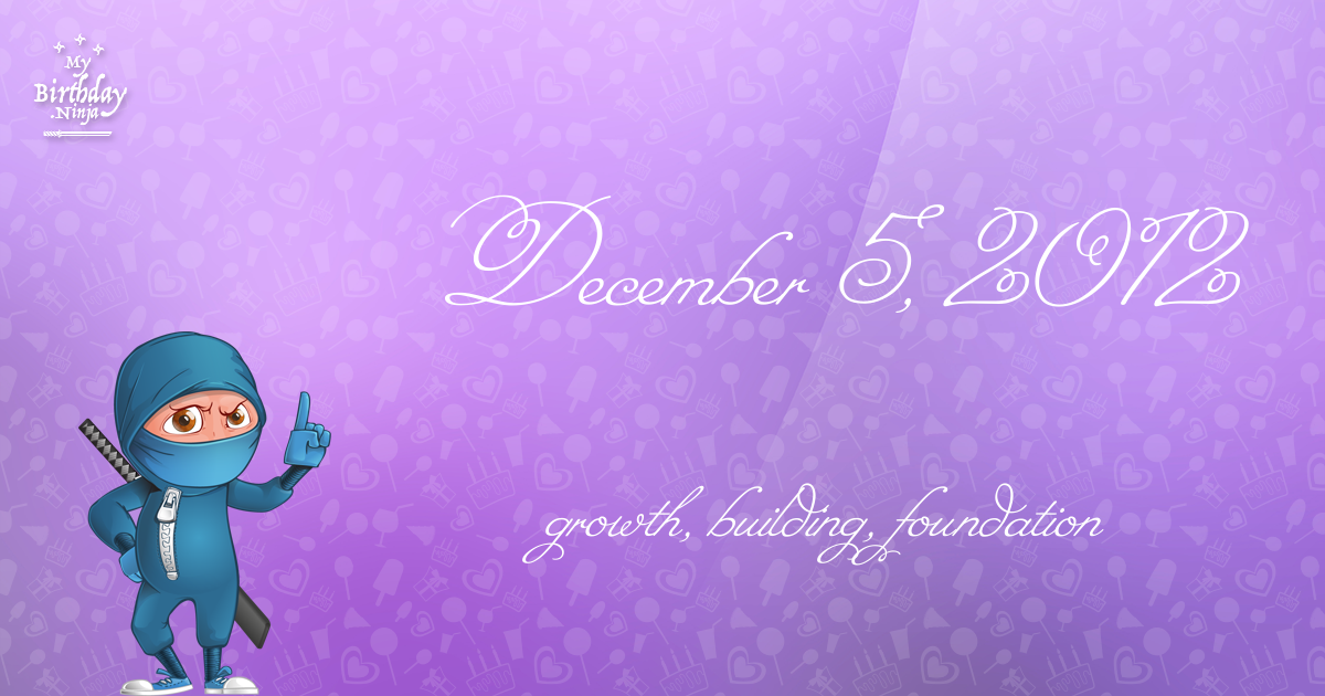December 5, 2012 Birthday Ninja Poster