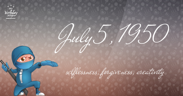 July 5, 1950 Birthday Ninja