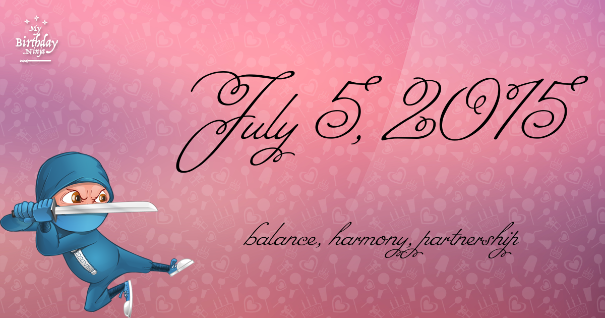 July 5, 2015 Birthday Ninja Poster