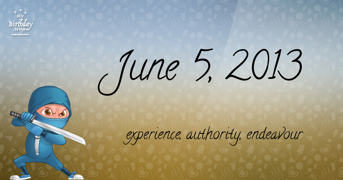 June 5, 2013 Birthday Ninja Poster