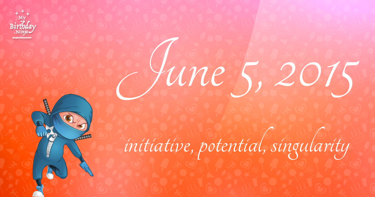 June 5, 2015 Birthday Ninja Poster