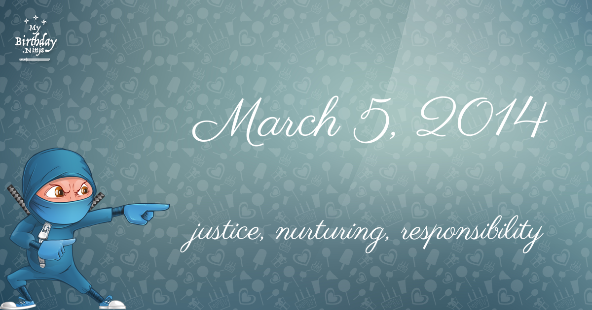 March 5, 2014 Birthday Ninja Poster