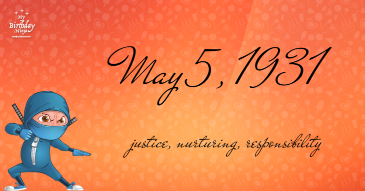 May 5, 1931 Birthday Ninja