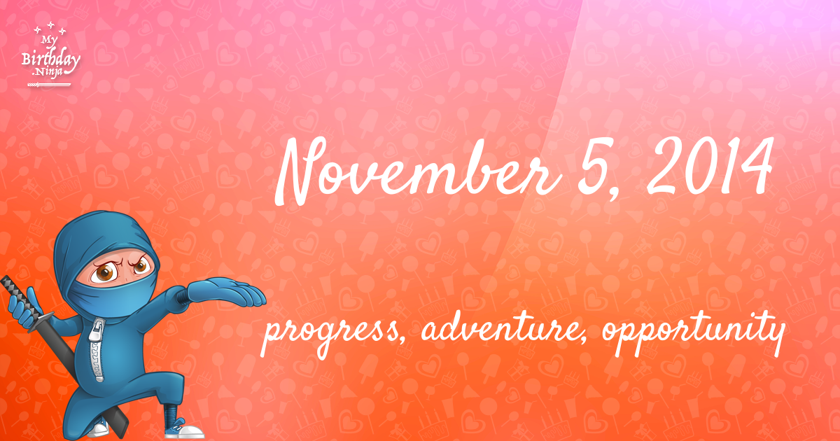 November 5, 2014 Birthday Ninja Poster