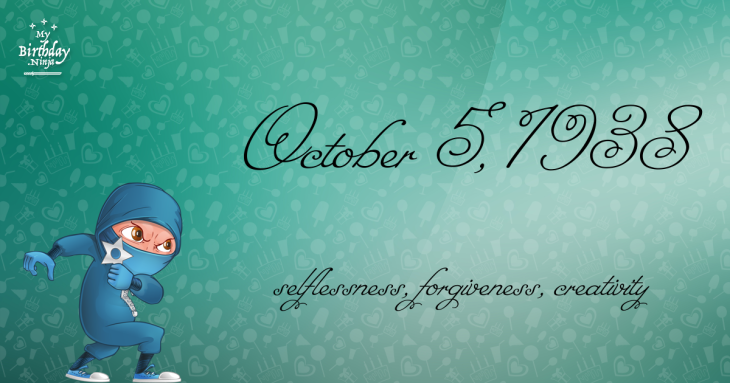 October 5, 1938 Birthday Ninja