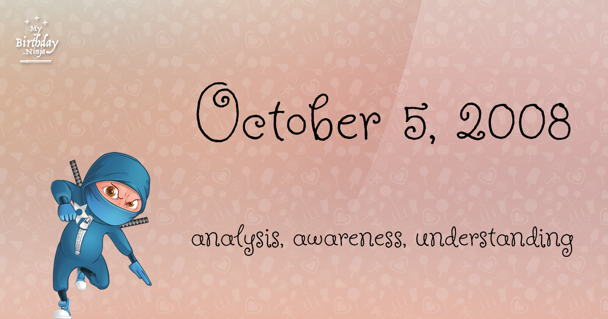 October 5, 2008 Birthday Ninja Poster