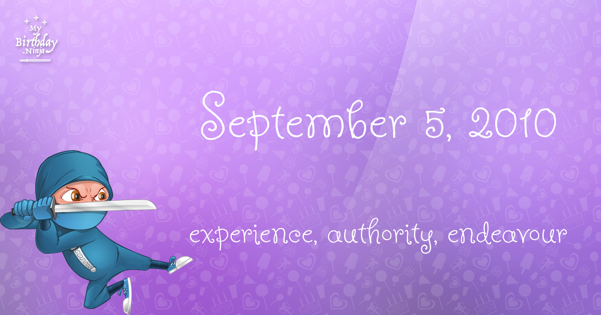 September 5, 2010 Birthday Ninja Poster