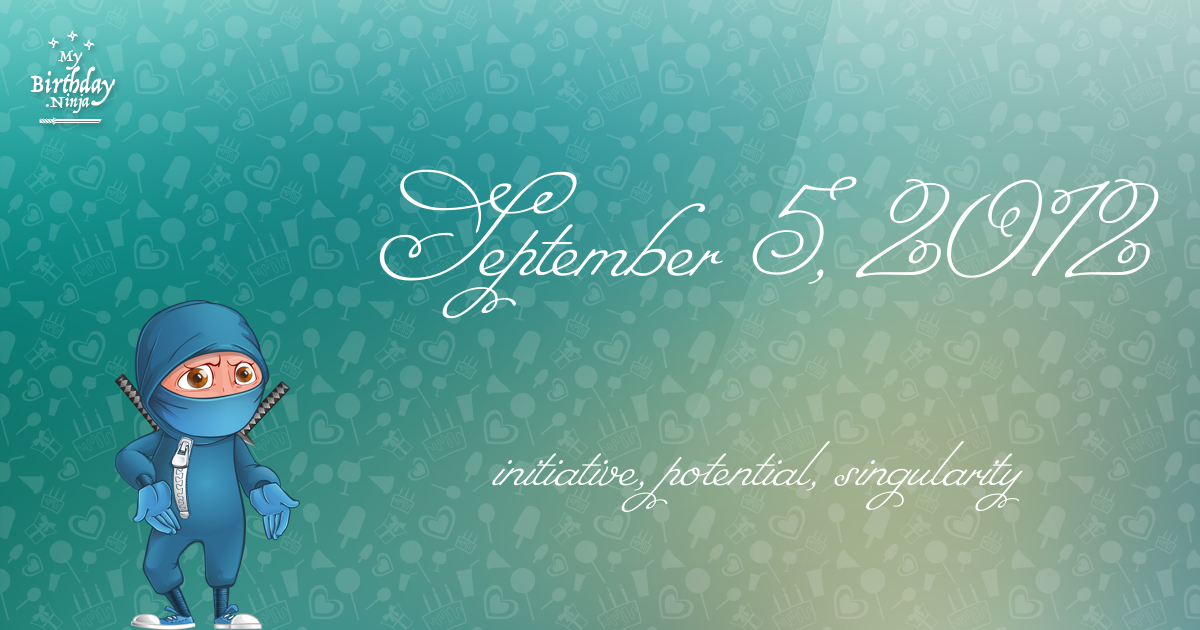 September 5, 2012 Birthday Ninja Poster