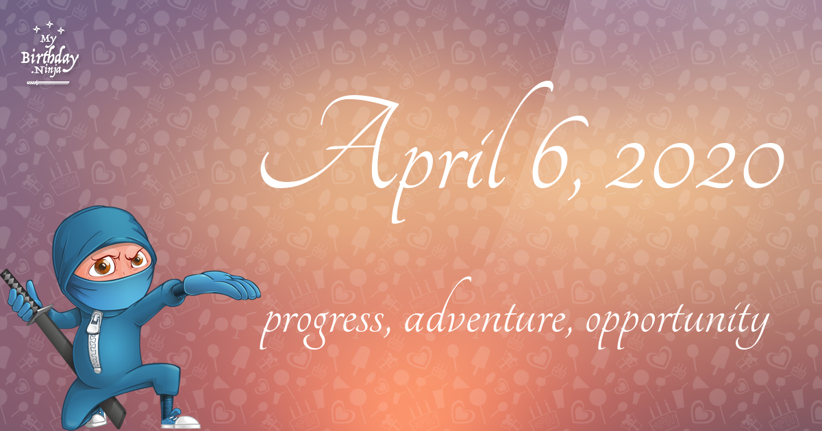 April 6, 2020 Birthday Ninja Poster