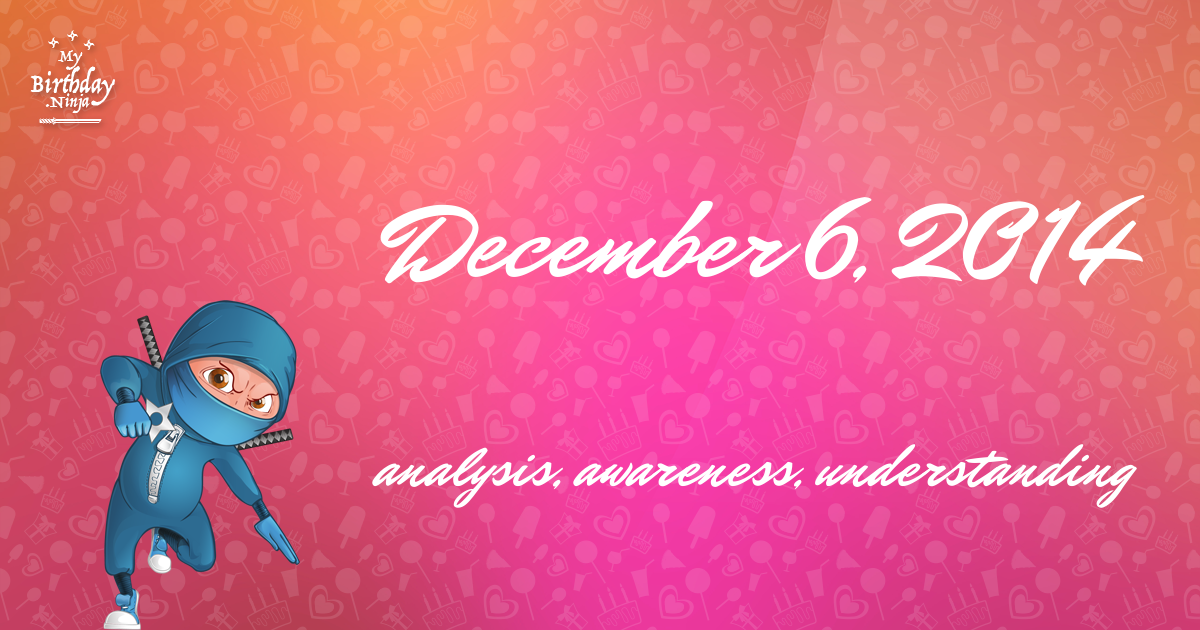December 6, 2014 Birthday Ninja Poster