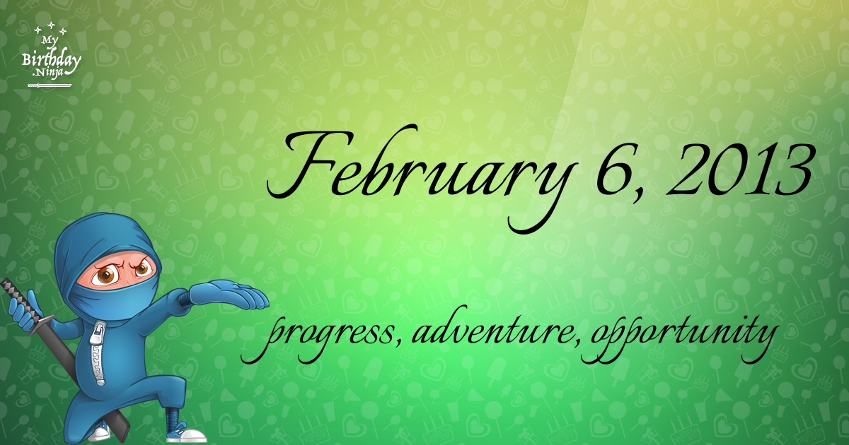 February 6, 2013 Birthday Ninja Poster