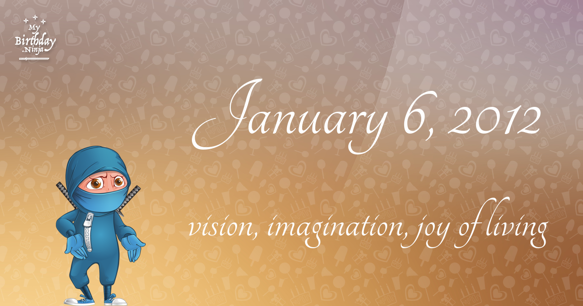 January 6, 2012 Birthday Ninja Poster
