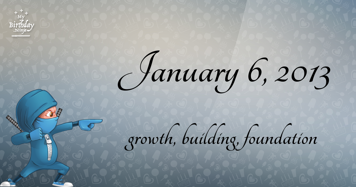 January 6, 2013 Birthday Ninja Poster