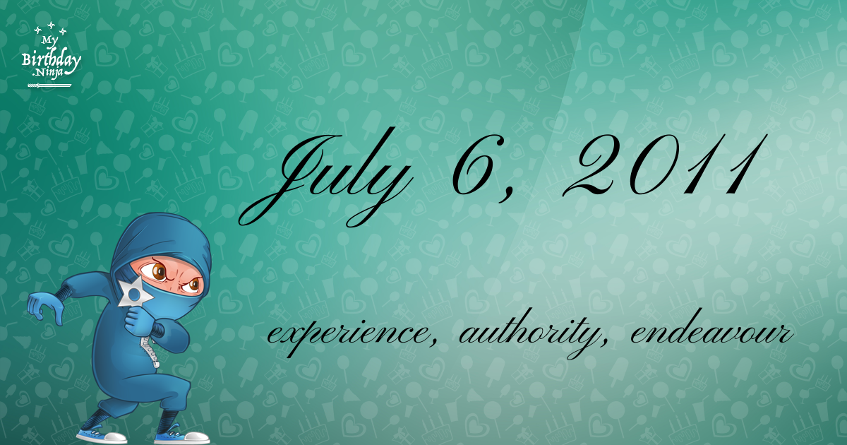 July 6, 2011 Birthday Ninja Poster