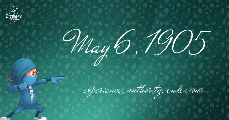 May 6, 1905 Birthday Ninja