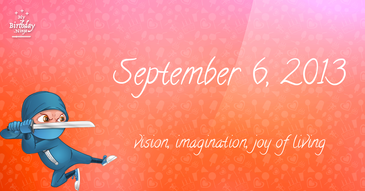 September 6, 2013 Birthday Ninja Poster