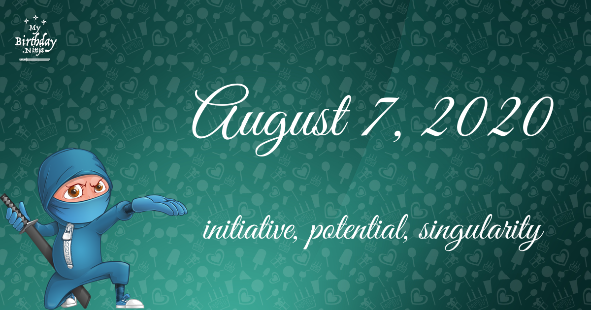 August 7, 2020 Birthday Ninja Poster