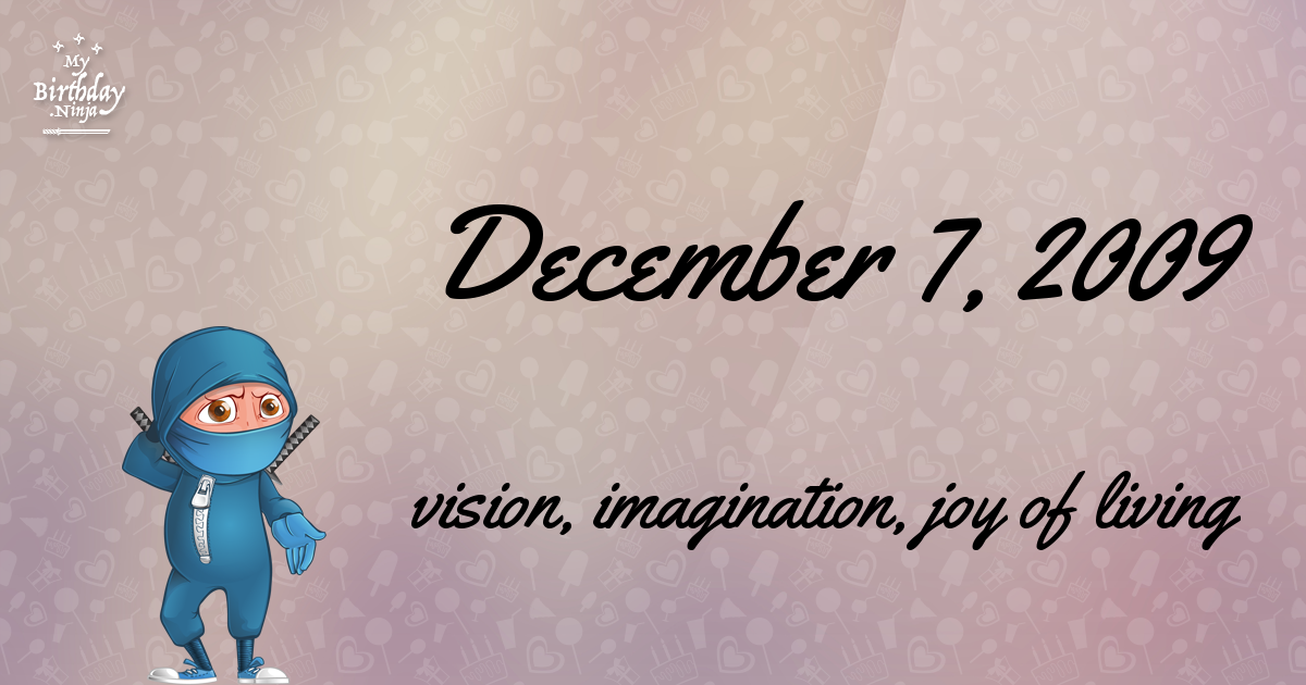 December 7, 2009 Birthday Ninja Poster