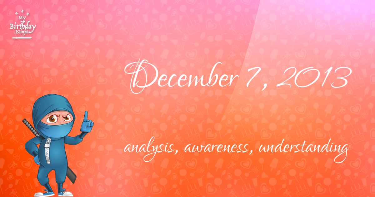 December 7, 2013 Birthday Ninja Poster