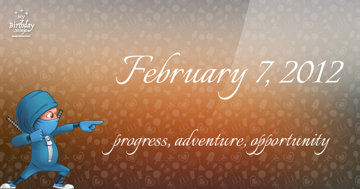 February 7, 2012 Birthday Ninja Poster