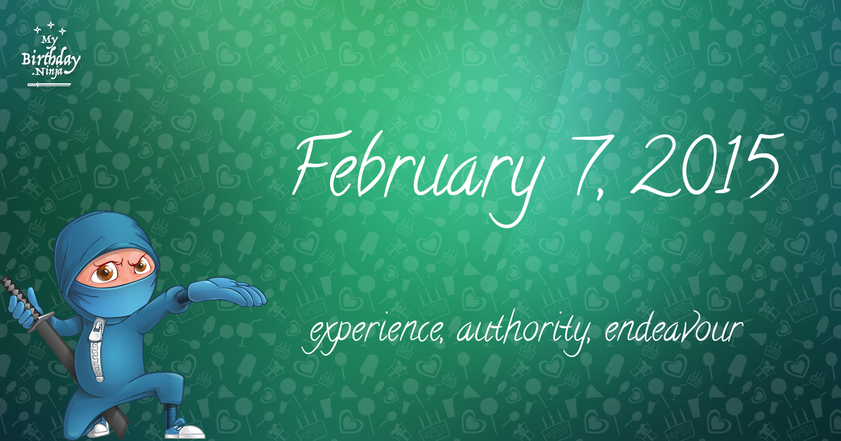 February 7, 2015 Birthday Ninja Poster