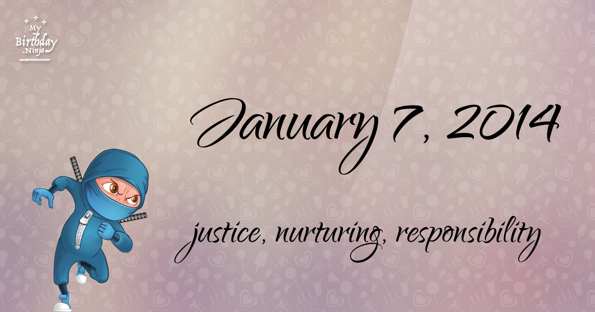 January 7, 2014 Birthday Ninja Poster