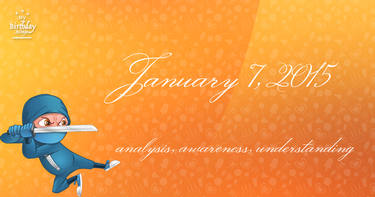 January 7, 2015 Birthday Ninja Poster