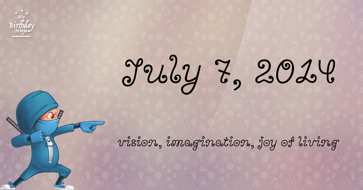 July 7, 2014 Birthday Ninja Poster