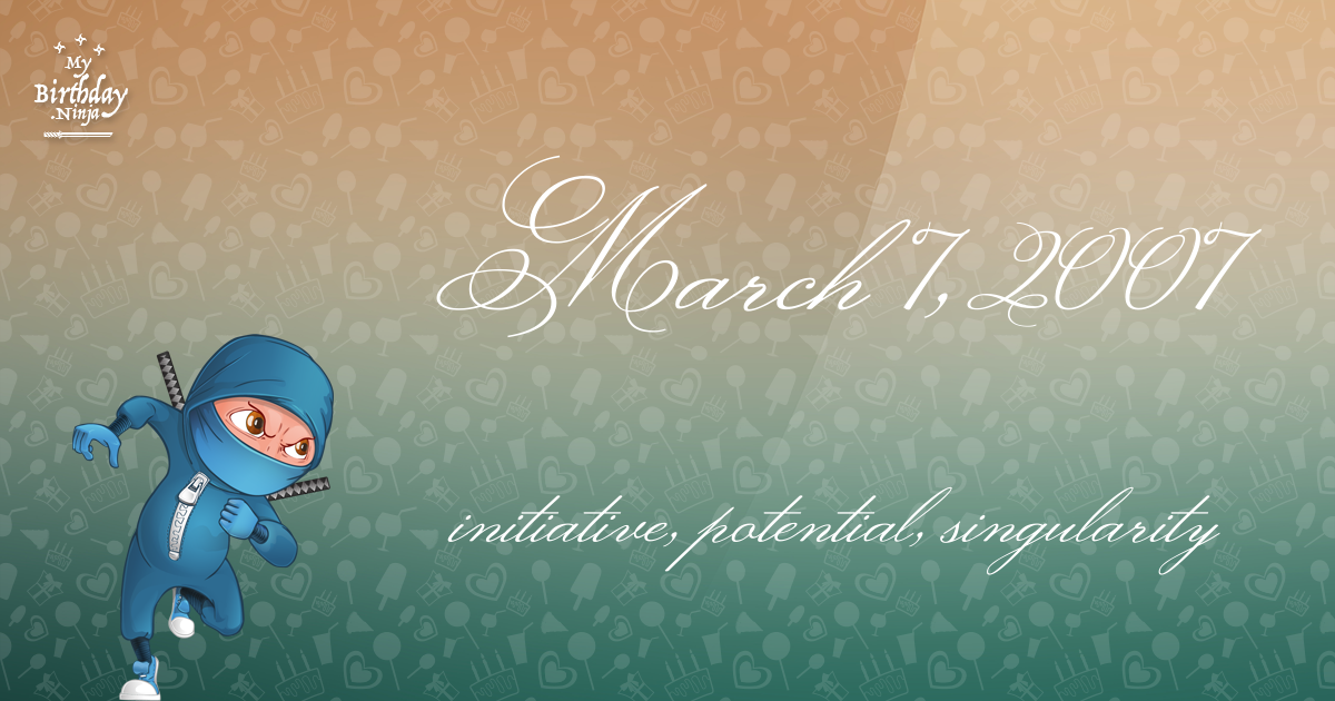 March 7, 2007 Birthday Ninja Poster