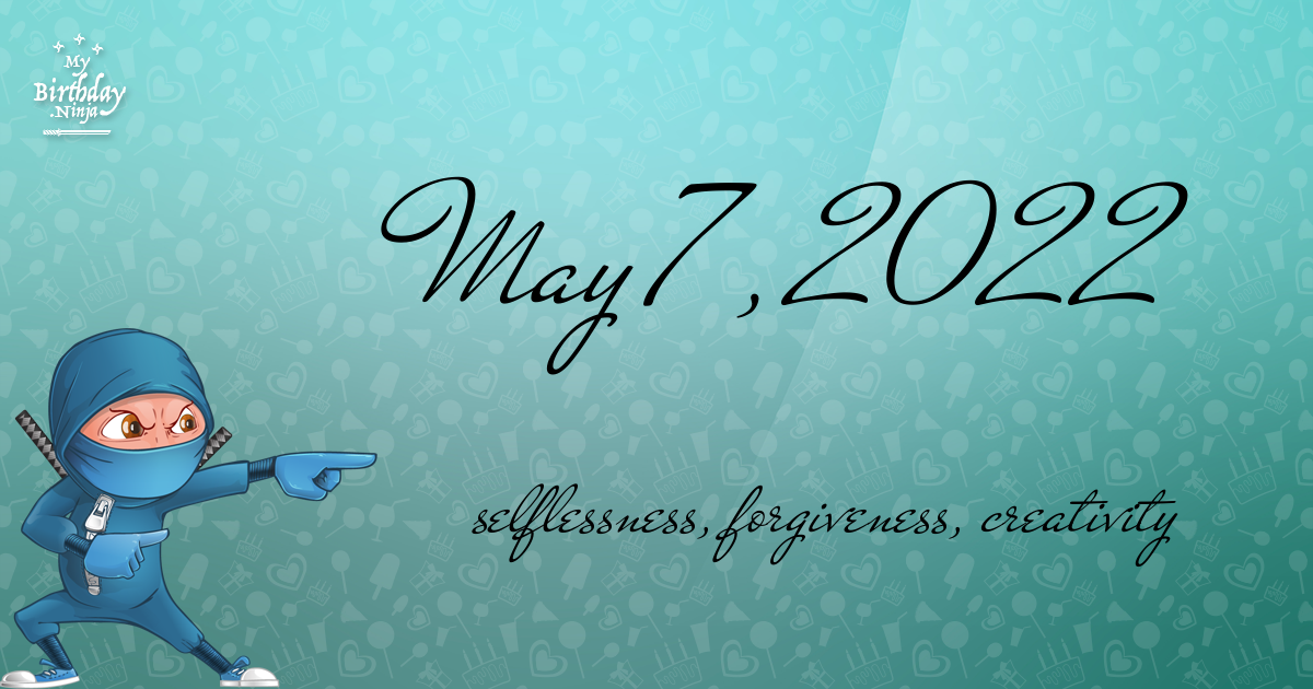 May 7, 2022 Birthday Ninja Poster