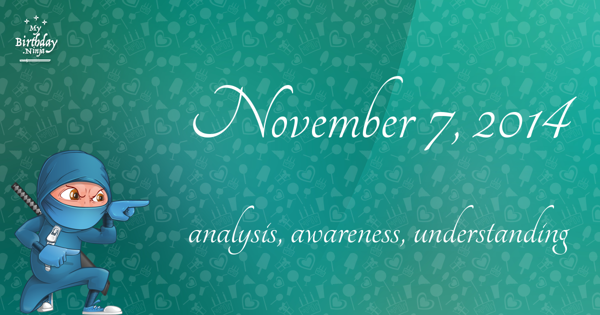 November 7, 2014 Birthday Ninja Poster