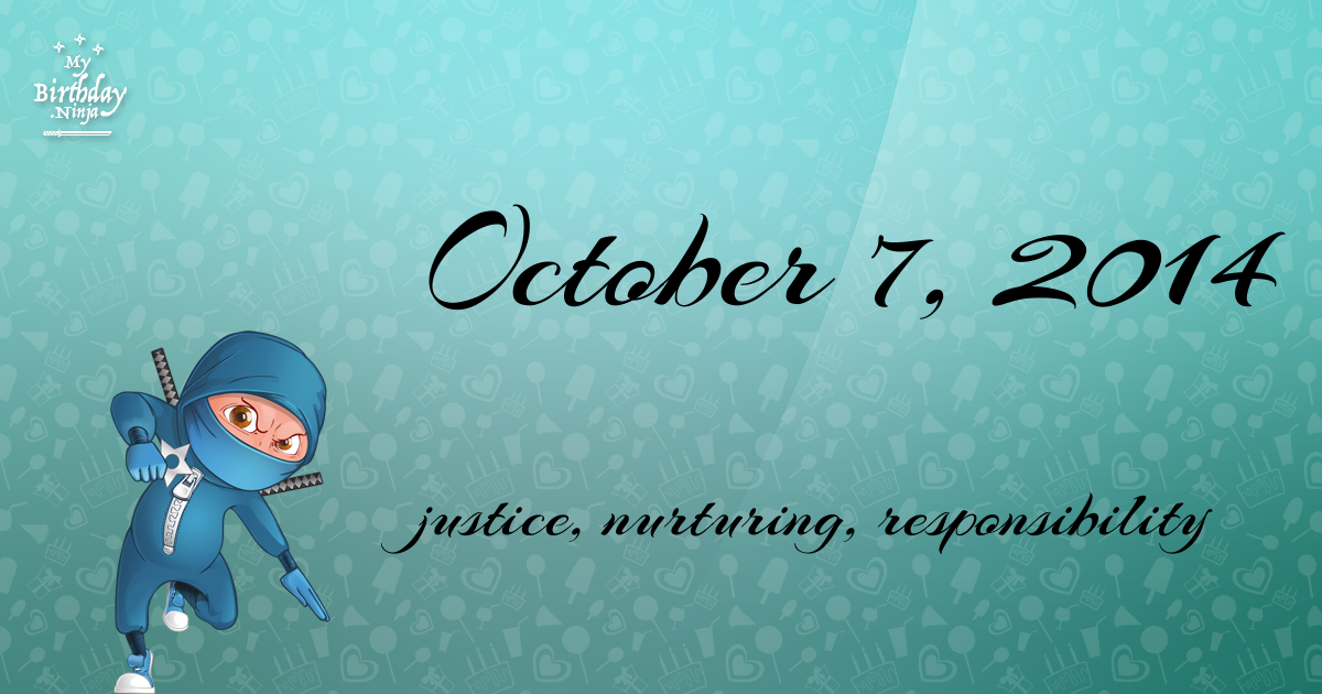 October 7, 2014 Birthday Ninja Poster