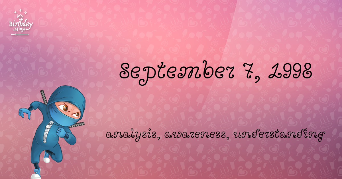 September 7, 1998 Birthday Ninja Poster